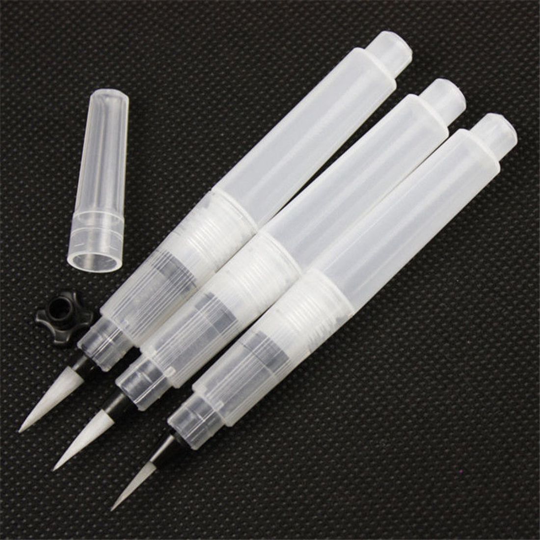 3 Stks/partij Zachte Borstel Water Kwast Set Voor Aquarel Herbruikbare Beginners Kalligrafie S/M/L Voor School water Opslag Pen