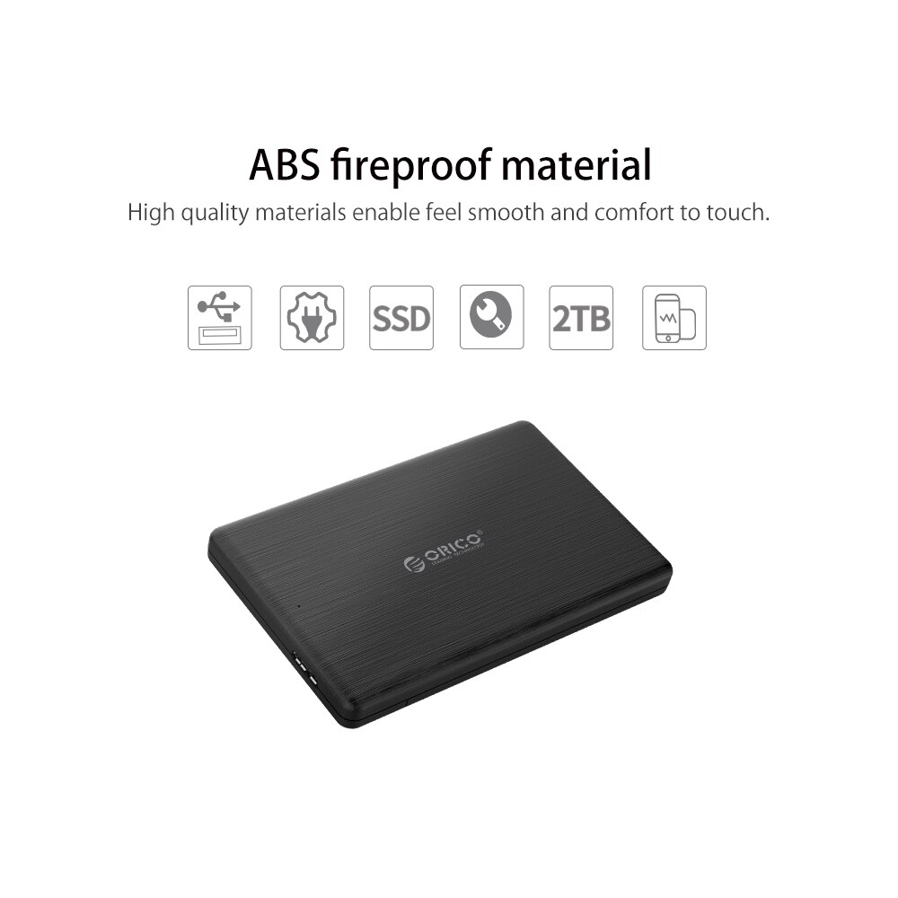 Orico 2.5 Inch Hdd Behuizing Sata Naar USB3.0 Micro B Externe Harde Schijf Schijf Behuizing Case Voor 7 Mm Ssd ondersteuning Uasp Voor Wd