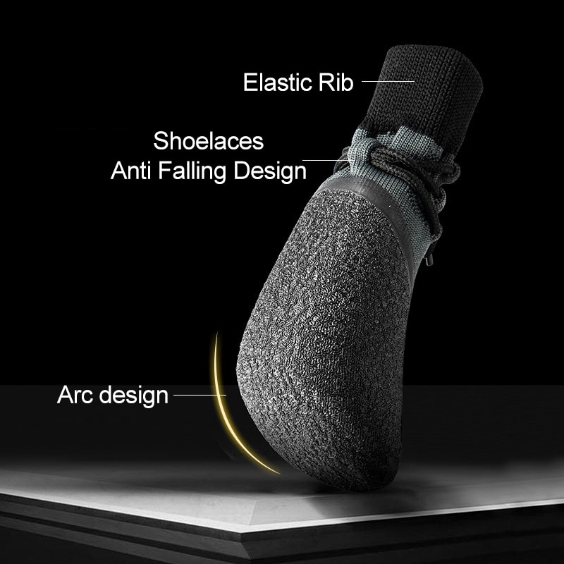 4Pcs Dog Shoes Winter Warm No-Slip Breathable Soft Pet Coconut Socks Dog Boots Cats Socks Small Large Pet Accessories For Dogs