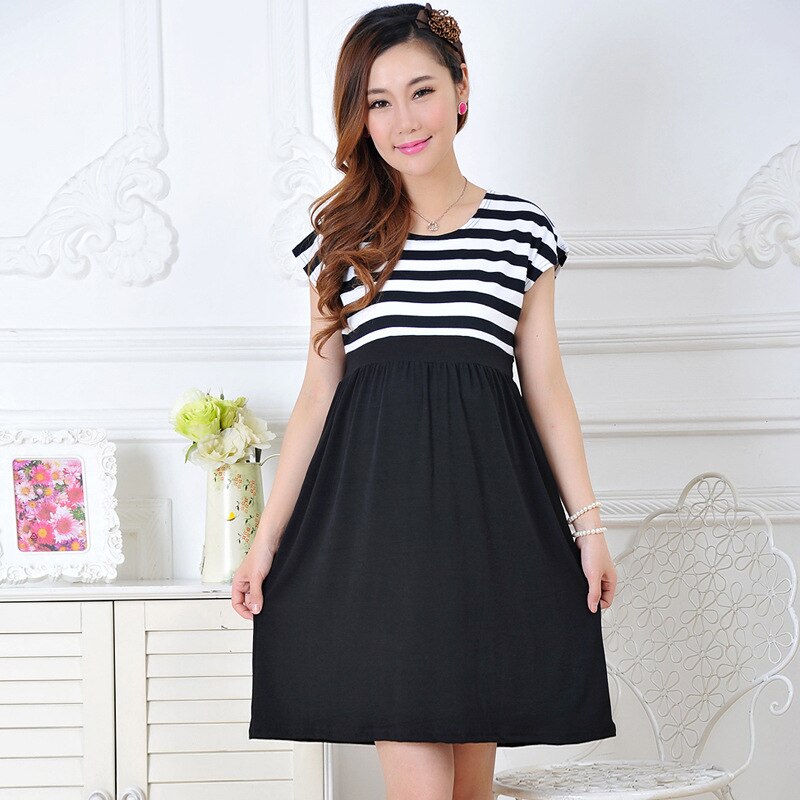 Women Maternity Clothing Casual Maternity Dress Cotton Maternity Clothes Plus Size Ledies Stripe Pregnant Dresses Vestido