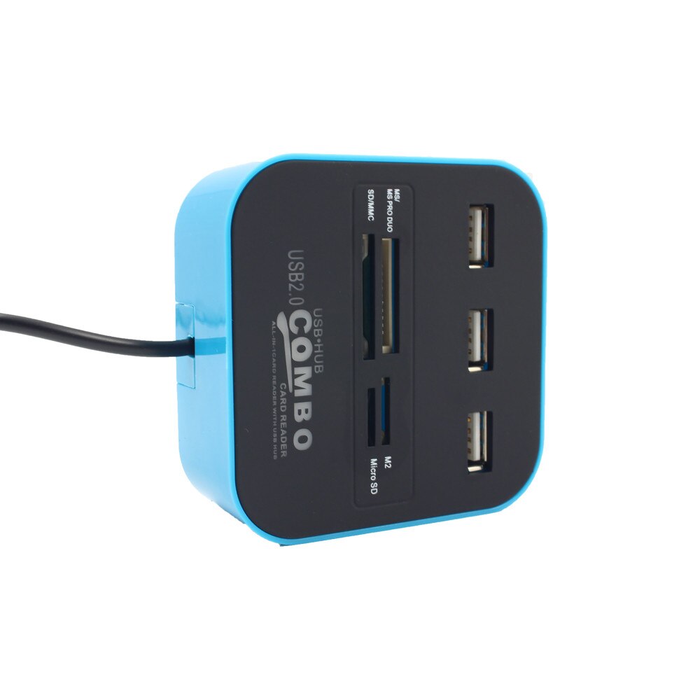 SB 2.0 hub Combo All In One Multi Card Reader With 3 Ports For MMC / M2 / MS oct.25