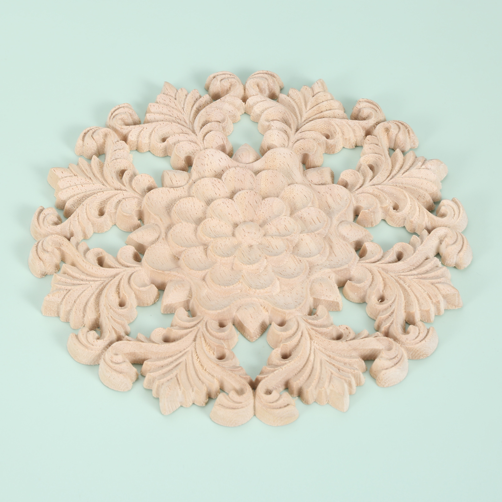 Retro wood decals round carved wood decorations wooden decals wood carvings wall art supplies home decorations home wardrobe