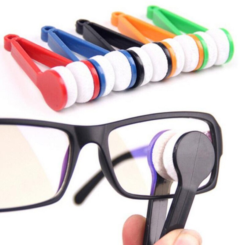 Willekeurige Bril Lenzenvloeistof Borstel Microfiber Brillen Cleaner Borstel Schoonmaak Tool Multifunctionele Draagbare