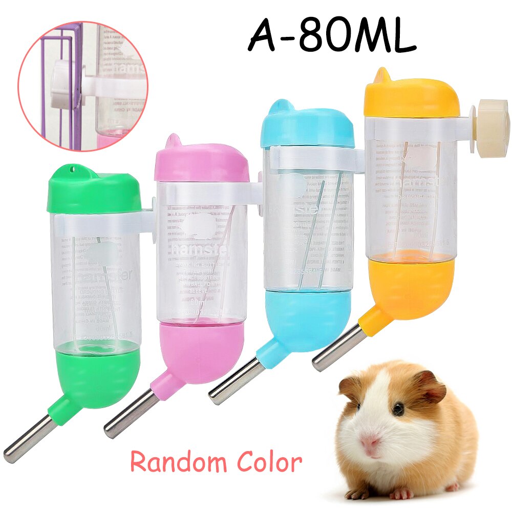 Hámster bebiendo sostenedor de botella de agua automático de alimentos de soporte para guinea cerdo erizo conejos pequeños Alimentación de Mascotas suministros