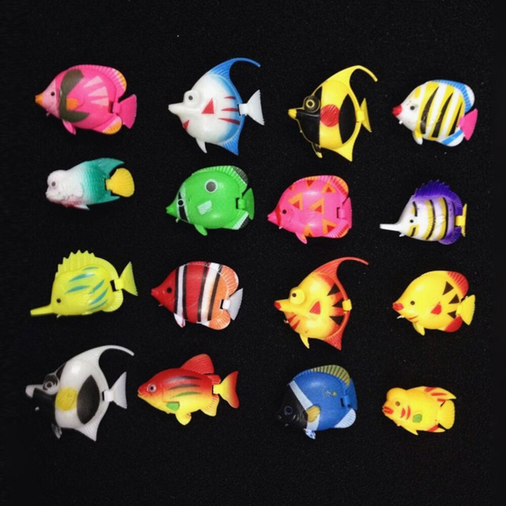 25pcs Aquarium Fish Ornament Fish Tank Landscape Artificial Fish Plastic Fish Decor (Random Style): Default Title