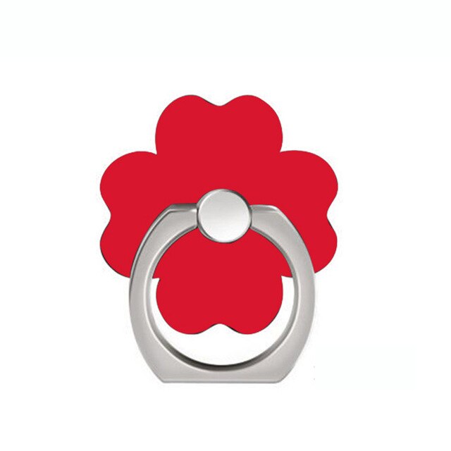 Finger Ring Mobile Phone Smartphone Stand Holder For iPhone XS Huawei Samsung cell Smart Round Phone Ring holder Car Mount Stand: Red Flower