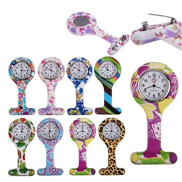 Silicone Silicone Nurses Watch Brooch Tunic Fob Pocket Stainless Dial Watches LXH