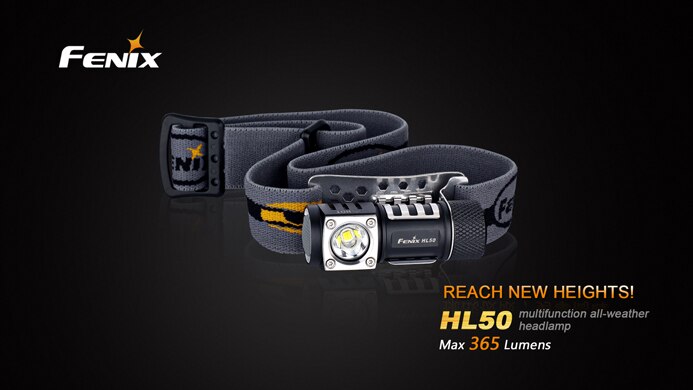 FENIX HL50 utiliza linterna frontal multifunción Cree XM-L2 T6 blanco neutro LED 365 lúmenes