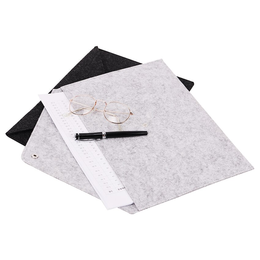 1PC Office Supplies Simple Solid A4 Big Capacity Document Bag Business Briefcase File Folders Chemical Felt Filing Products