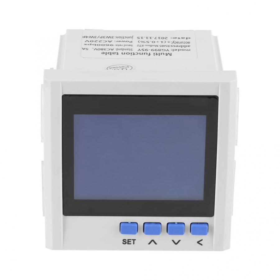 Multifunction 3-Phase Electric Current Voltage Frequency Power Energy Meter V A Hz kWh RS485 Voltage Meter