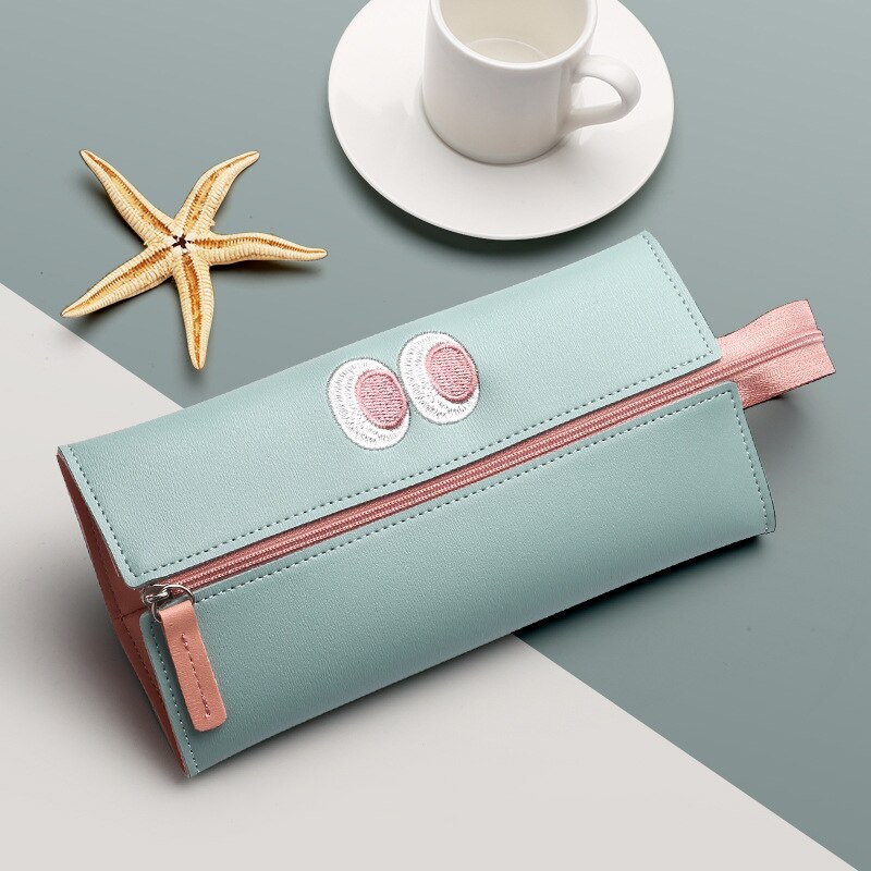 Pencil Case Cases Cute Popular Korean Stationery Pen Bag Pouch Material Escolar Kawaii School Supplies High Capacity Scuola: Lake Blue
