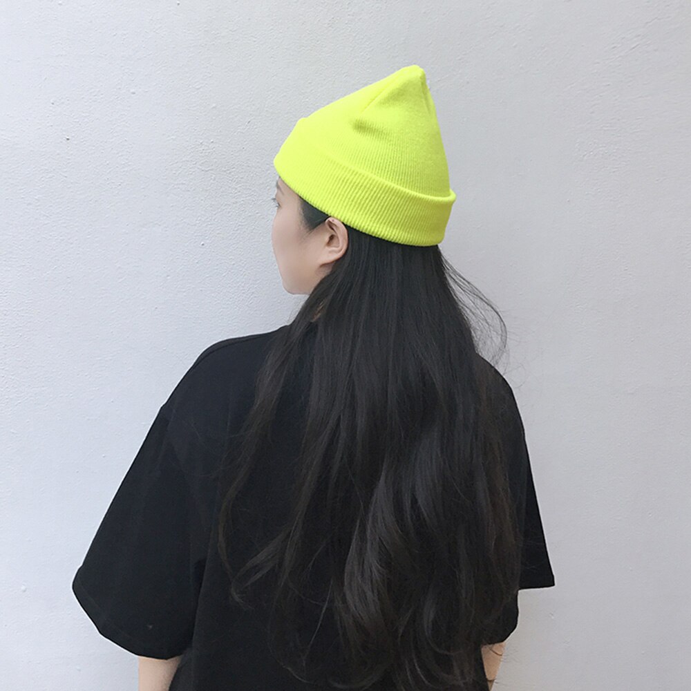 Unisex beanie hatte stilfuld strik hue til vinter dagligt slid varm holde blød stretchy