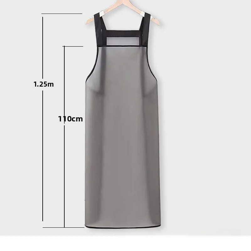 Extra lange, waterdichte oliebestendige schort, unisex, grote maat, keukenschort, restaurantkokschort, afwasschort voor thuisgebruik: Paars