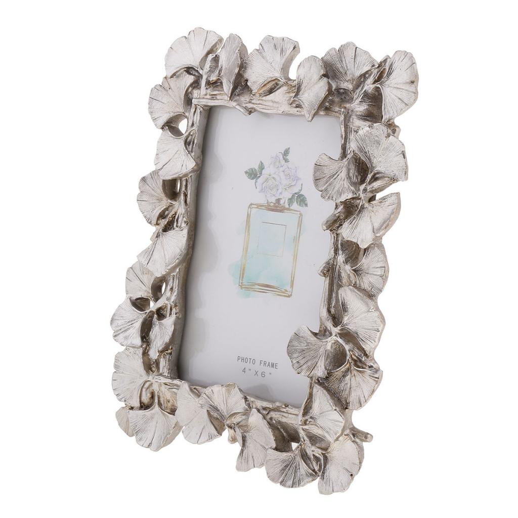4 " /6 " vintage zilveren hars gingko blad fotolijst / fotolijst huis bruiloft decoratie