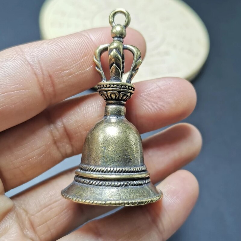 Messing Handwerk Spuitgieten Magic Bel Sleutel Auto Knop Wind Bell Tibetaanse Bronzen Bel Creatieve Woondecoratie