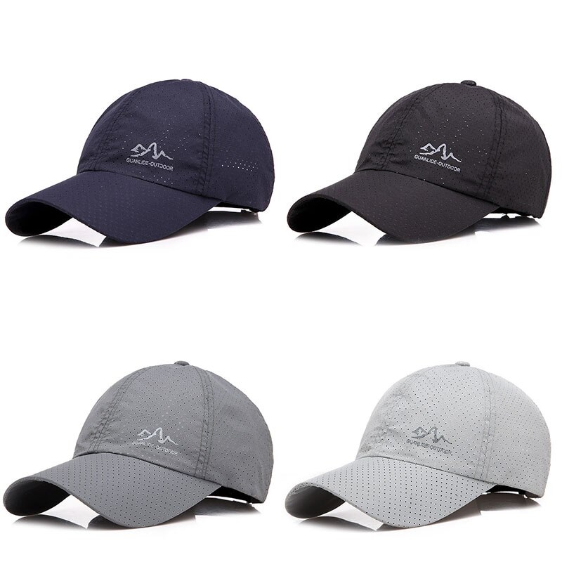 Sommarsolhatt casual baseballkepsar för kvinnor män bokstäver tryck perforerad toppad streetwear sport utomhuskeps