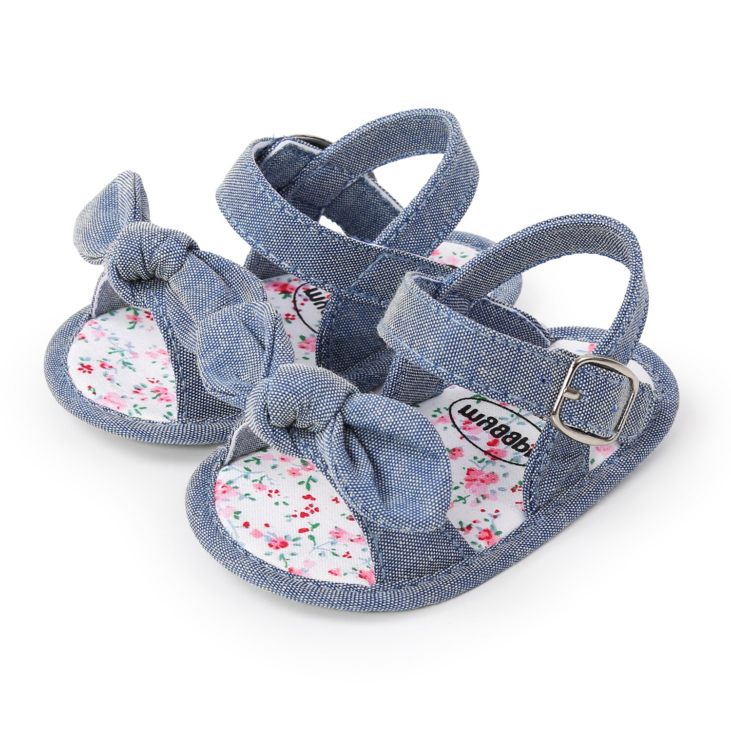 Zomer Leuke Boog Zachte Zool Kindje Sandalen Peuters Comfortabele Babyschoenen Voor Girl Pasgeborenen Casual Crib Schoenen Prewalkers: blue / 13-18 months