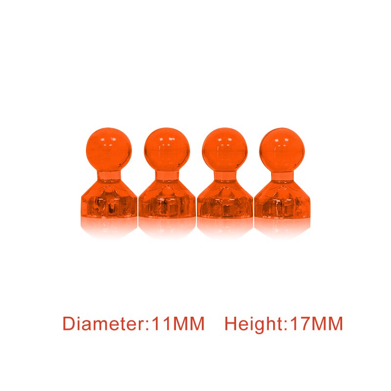 N35 N52 Neodymium Kantoor Sterke Koelkast Magneten Whiteboard Magneet Sticker Voor Schaken Cup Vorm Koelkastmagneet Gesp 4 Stks/set: Oranje
