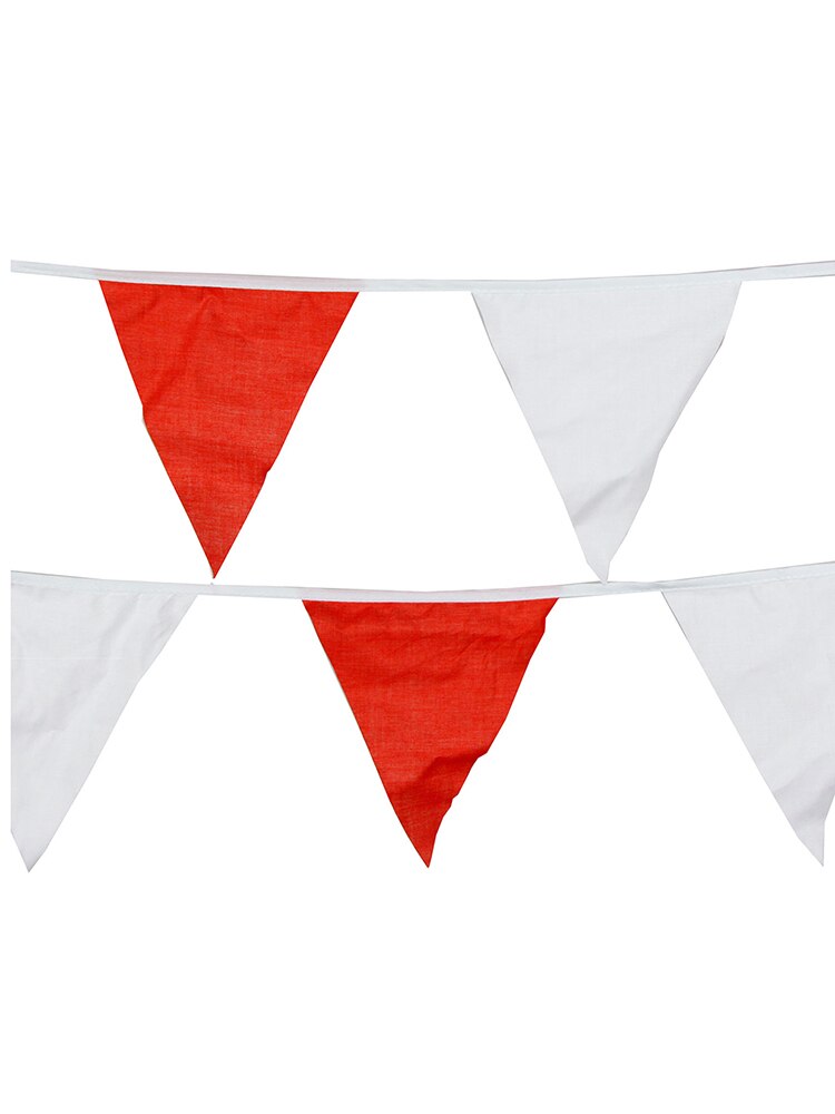 White Red Wedding Decoration Mariage 20 Flags 8M Fabric Banners Garland Flower Lace Bunting Vintage Birthday Party Decoration: red and white