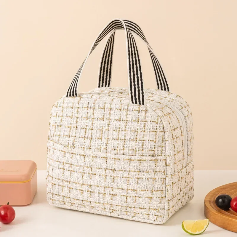 Ins Fashion Tote Lunchbox torba termiczna kobiety mężczyźni Bento do przechowywania izolowana torba na Lunch przenośna lodówka torby izolacyjne piknikowe torebka