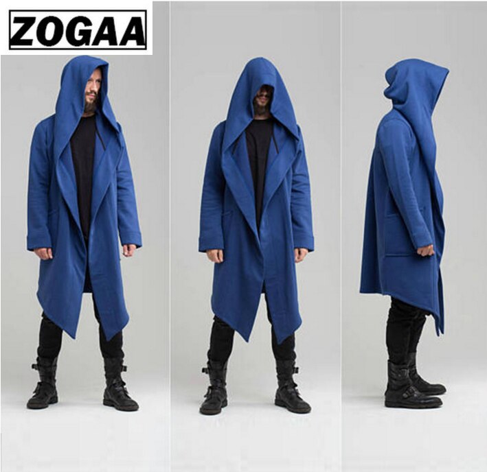Zogaa heren trenchcoat herenjas lente herfst trenchcoat vest punk heren trenchcoat heren lange jas bovenkleding trenchcoat heren