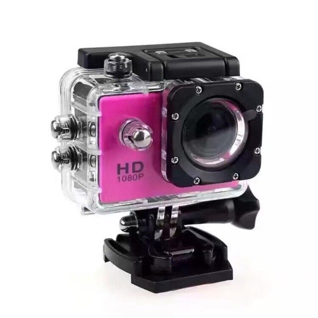 Underwater Diving Camera Waterproof Full Sports DV Video Camcorder 1080P HD Sports DVR Cam DV Video Camcorder: Rose