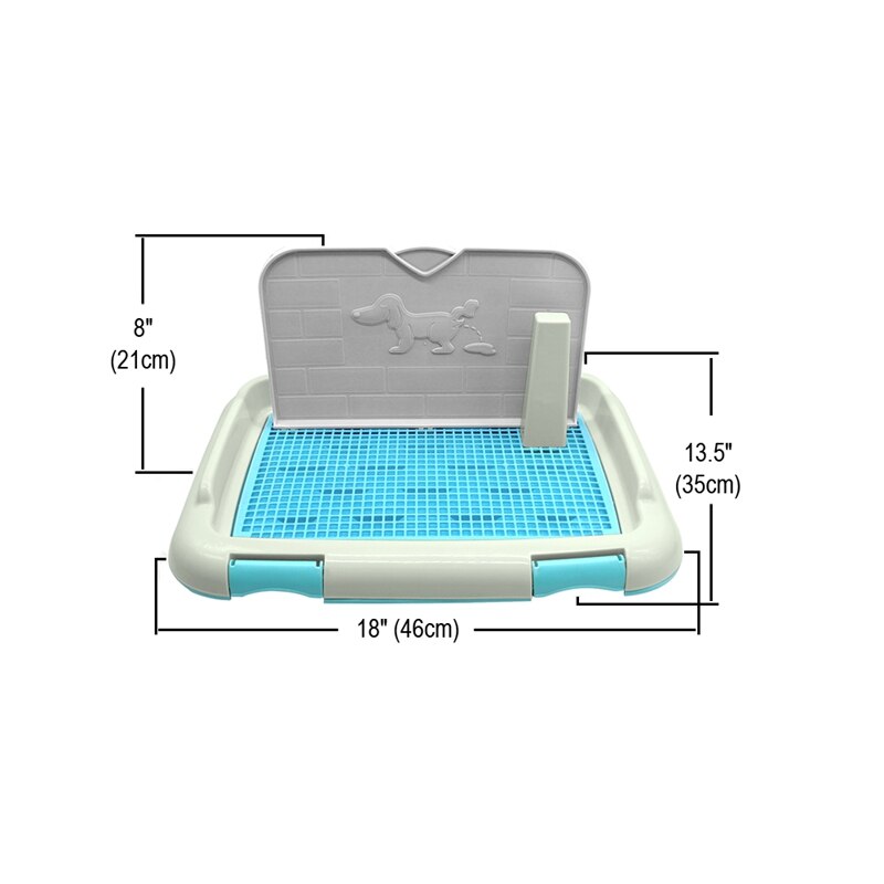Portable Pet Indoor Toilet For Dogs Wc For Dogs Dog Toilet Tray Potty Training Easy To Clean Simulation Wall,No-Torn Puppy Pad