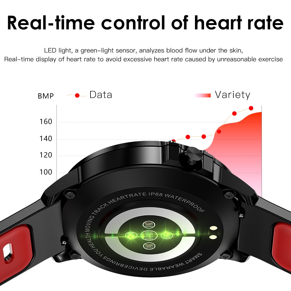 Doolnng L8 montre intelligente hommes IP68 étanche SmartWatch avec ECG PPG pression artérielle fréquence cardiaque sport fitness montres