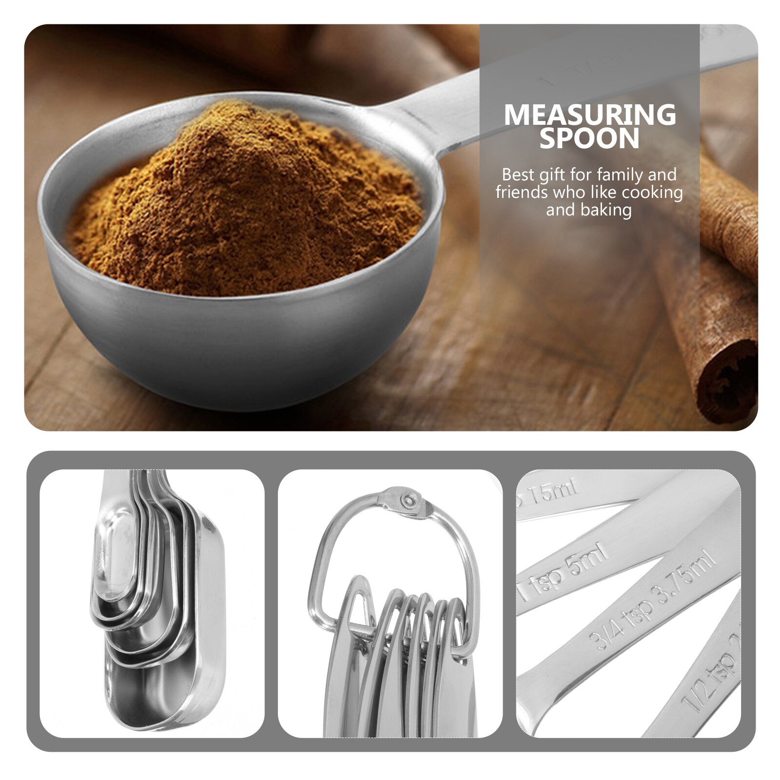 6pcs Coffee Scoops Coffee Measuring Spoons Tablespoon Measure Spoons Scoops