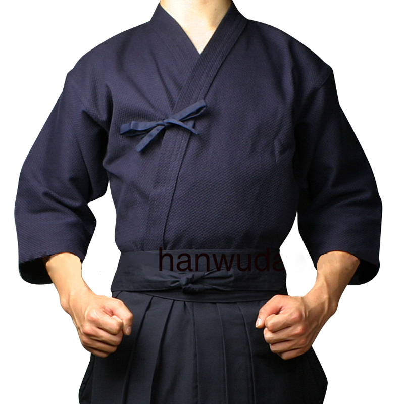 Japansk traditionell aikido kendo jacka hapkido wushu kläder 100%  bomull kampsport kläder artes marciales