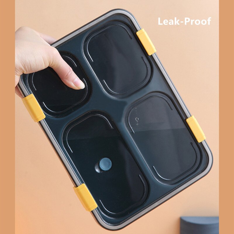 1300ml/850ml Healthy Plastic Lunch Box Snap Leak-Proof Microwave Dinnerware Bento Box Adults Kid Food Storage Container Lunchbox