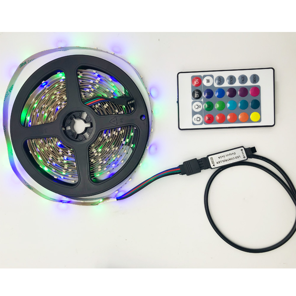 1m USB DC 5-24V Inline IR-Controller mit 24 Key Wireless Controller für 5050 3528 RGB LED Licht Streifen