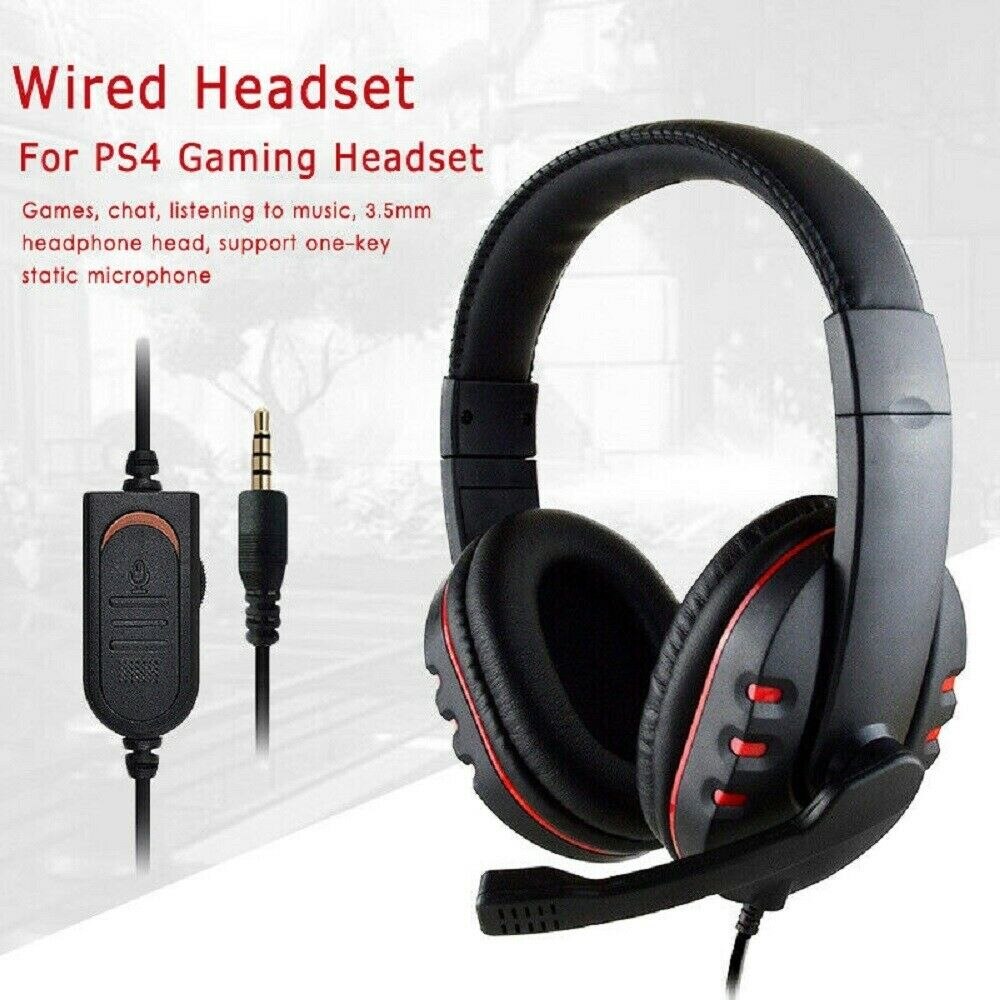 Gaming headset för xbox one  ps4 nintendo switch pc mac 3.5mm gamer hörlurar med mikrofon stereo brusisolering hörlurar