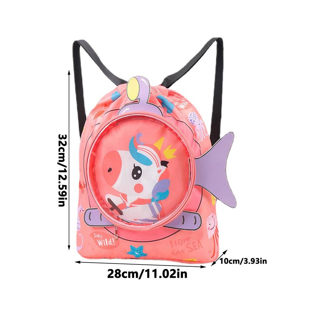 Bolsa de natación para niños, mochila de playa con animales bonitos para niños, bolsa de natación para niñas, playa, piscina, natación, mochila húmeda y seca para exteriores: Otros