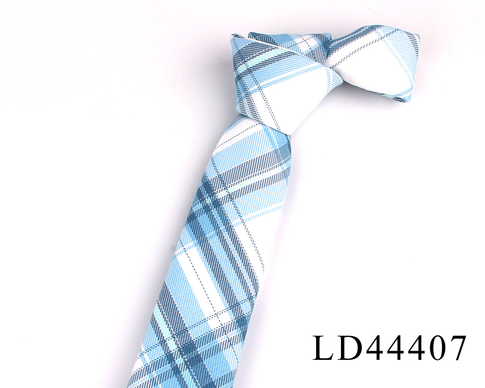 Bomulds plaid slips til mænd kvinder casua tyndt slips til bryllupsfest drenge piger jakkesæt slips slank ternet slips gravata: Ld44407