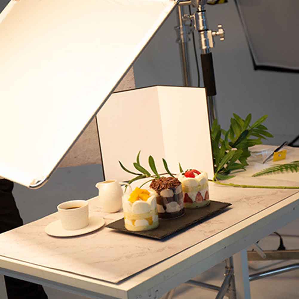 3 in1 kamera tilbehør pap lys reflektor foldbar fortykket lille rekvisitter studie til fotografi papir dobbeltsidet bord