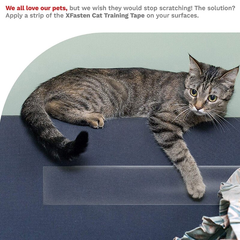 Gato cinta de entrenamiento para Protector para muebles antirrasguños PadsGuard Mat gatos rascador de cuero Protector de sillas de la cinta