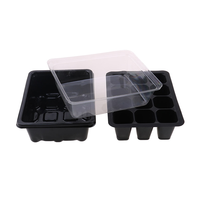 3 stk / sett frøplantebrett 12 celler frøstarter barnehage potteplante blomst vokse start spiring barnehagepotte