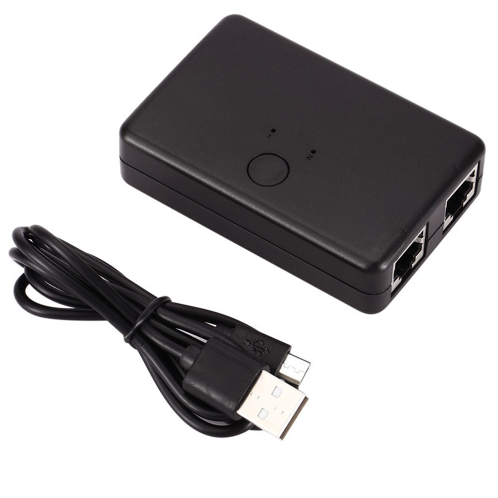 Mini interruptor de red LAN CAT Selector portátil de 2 puertos para escritorio, Universal, para hogar y oficina, Hub estable, Internet externo interno