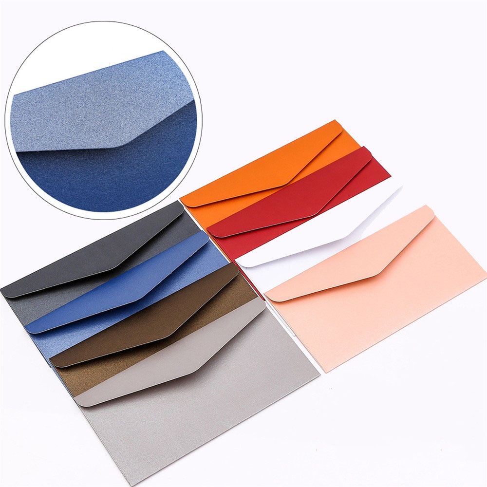 10pcs Candy Colors Envelope 11*17.6cm Postcard Wedding Invitation Card Paper Bag Wages Letter Paper Cover Office Stationery