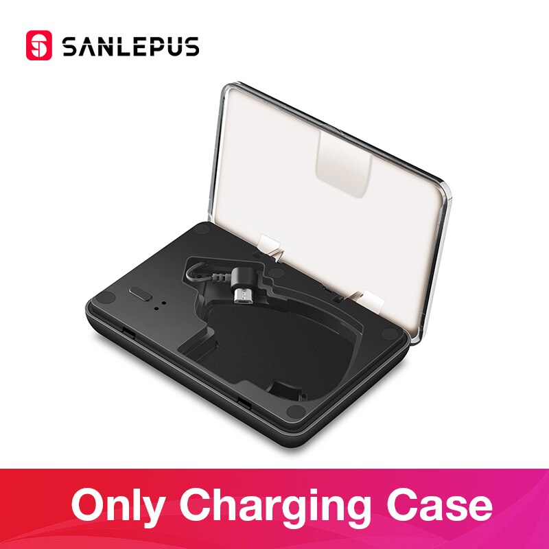 Sanlepus Bluetooth Oortelefoon Draadloze Hoofdtelefoon Handsfree Headset Oordopjes Met Hd Microfoon Voor Telefoon Iphone Xiaomi Over Ear: Only Charging Case