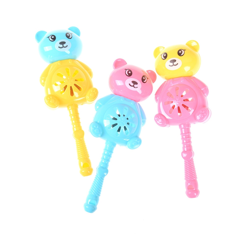 1pc Baby Hand Rattles Multicolor Bear Baby Rattles Baby Toy Newborn Teethers Combination