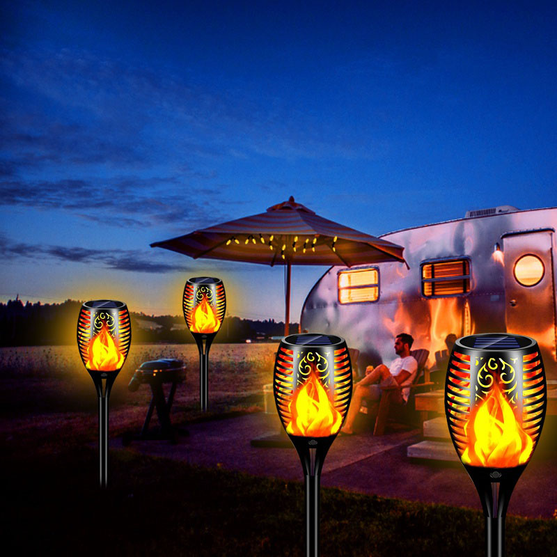 Solarleuchten, flackernde Flammen, Taschenlampen, wasserdicht, für den Außenbereich, Landschaftsdekoration, Lichter für Hof, Garten, Weg, Auffahrt