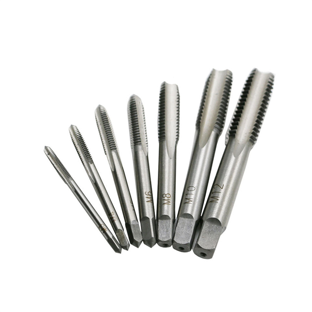 7 Stuks Metrische Tap Set Tap Boor Hand Tool Set M3-M12 Machine Spiraal Punt Draad Tappen Set metaal Hout