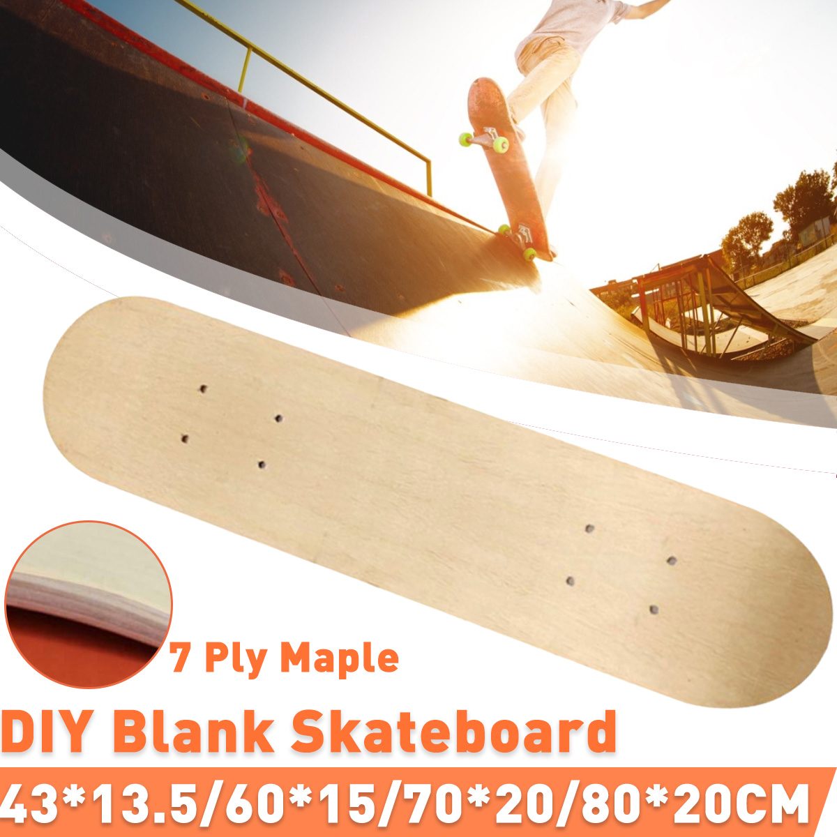 7 lag ahorn skateboard dæk dobbelt rocker 31 tommer longboard skateboards natur ahorn træ skate board høj elasticitet