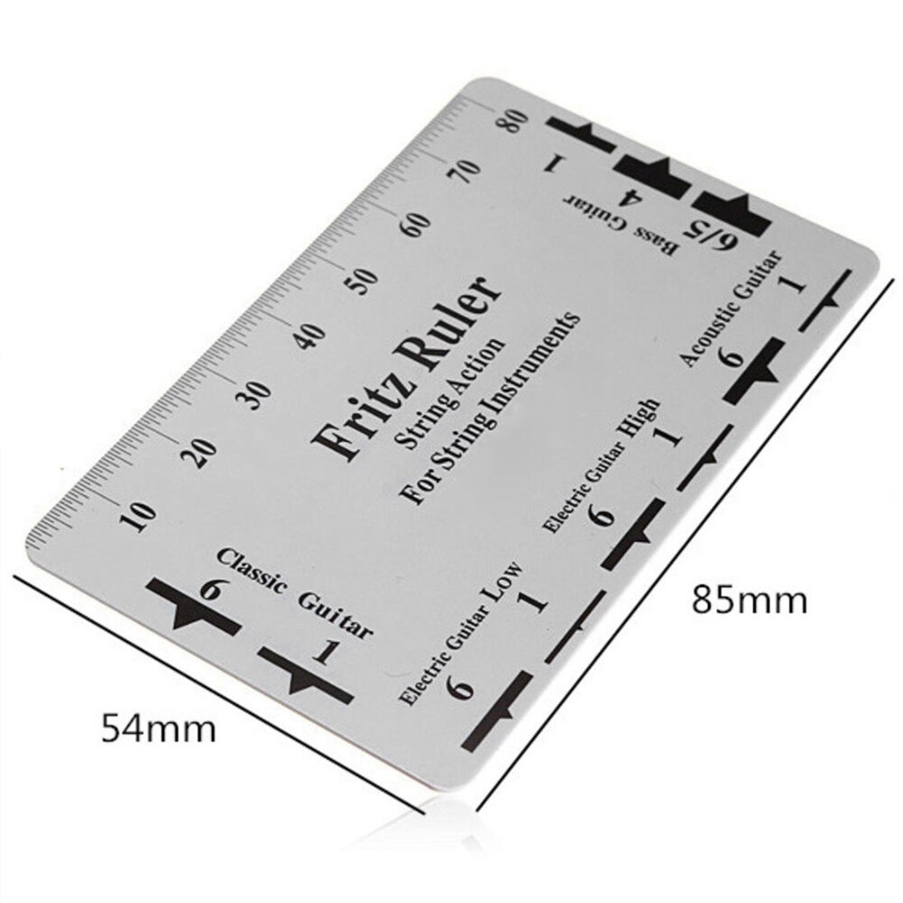 Fritz Ruler Guitar String Action Gauge String Pitch Ruler Card Luthier Tool for String Instruments