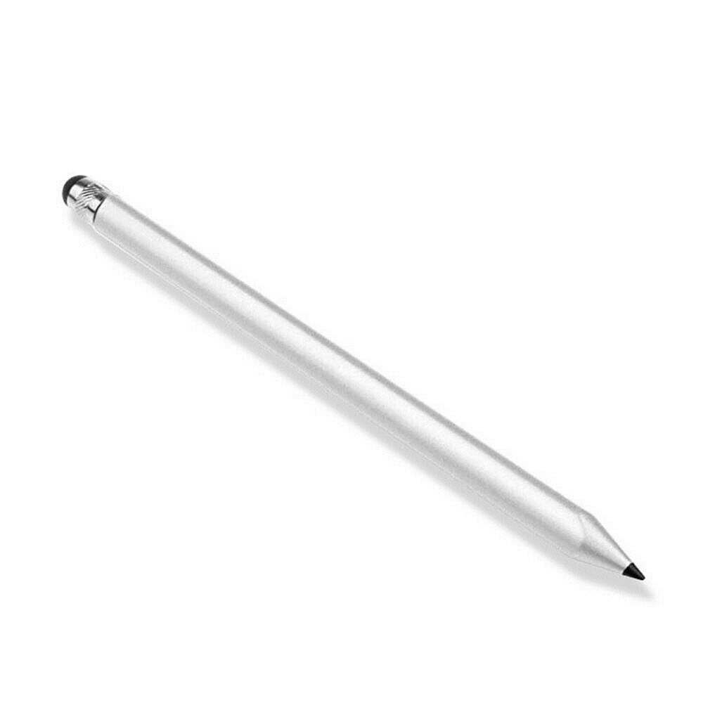 Afgeronde Tip Universele Touch Screen Pen Voor Ipad Android Tablet Pc Tekening Stylus Capacitieve: Zilver
