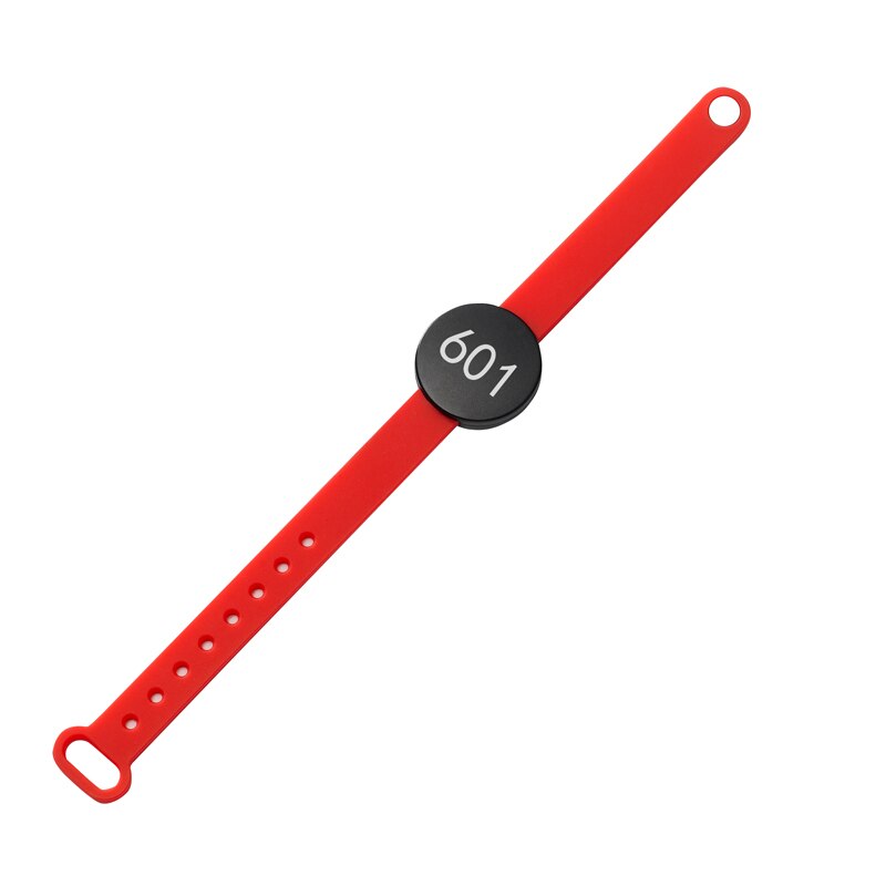 Pulsera EM4100 RFID para cerraduras de taquilla: Rojo