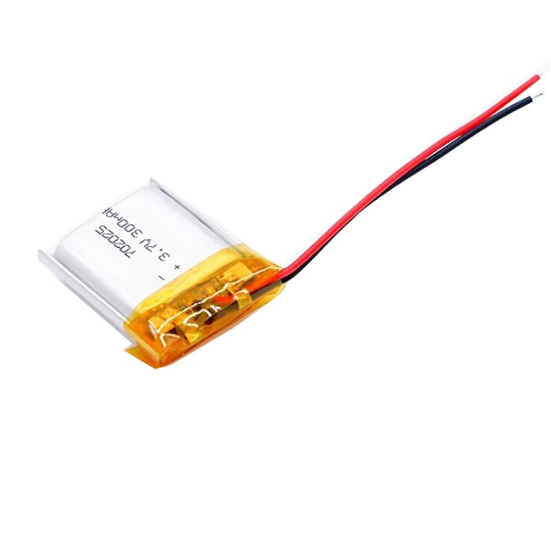 3.7v 300 mah 702025 li- polymer genopladeligt batteri til  mp3 bluetooth headset højttaler videooptager trådløse mus li-ion celler