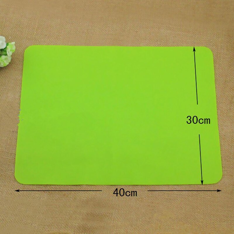 40x30cm Siliconen Matten Bakken Liner Beste Siliconen Oven Mat Warmte Isolatie Pad Bakvormen Kid Tafel Mat (Willekeurige Kleur)